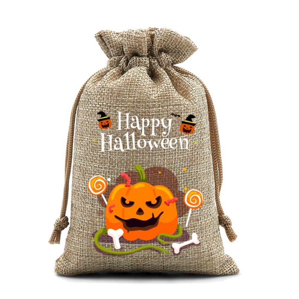 12Pcs Handheld Trick or Treat Candy Bag Creative Candy Packaging Bags  Festival