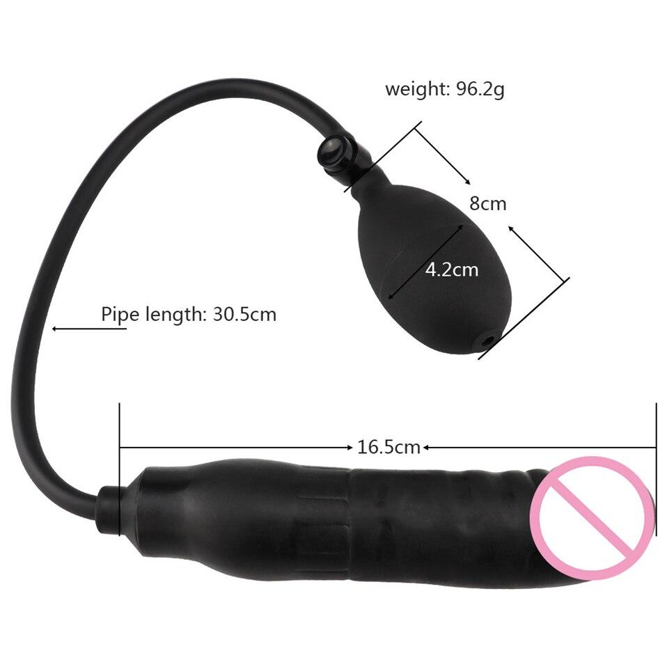 Anal Dilator Dildo Pump Inflatable Butt Plug Vaginal Stimulator Massager Air-filled Pump Sex Toy
