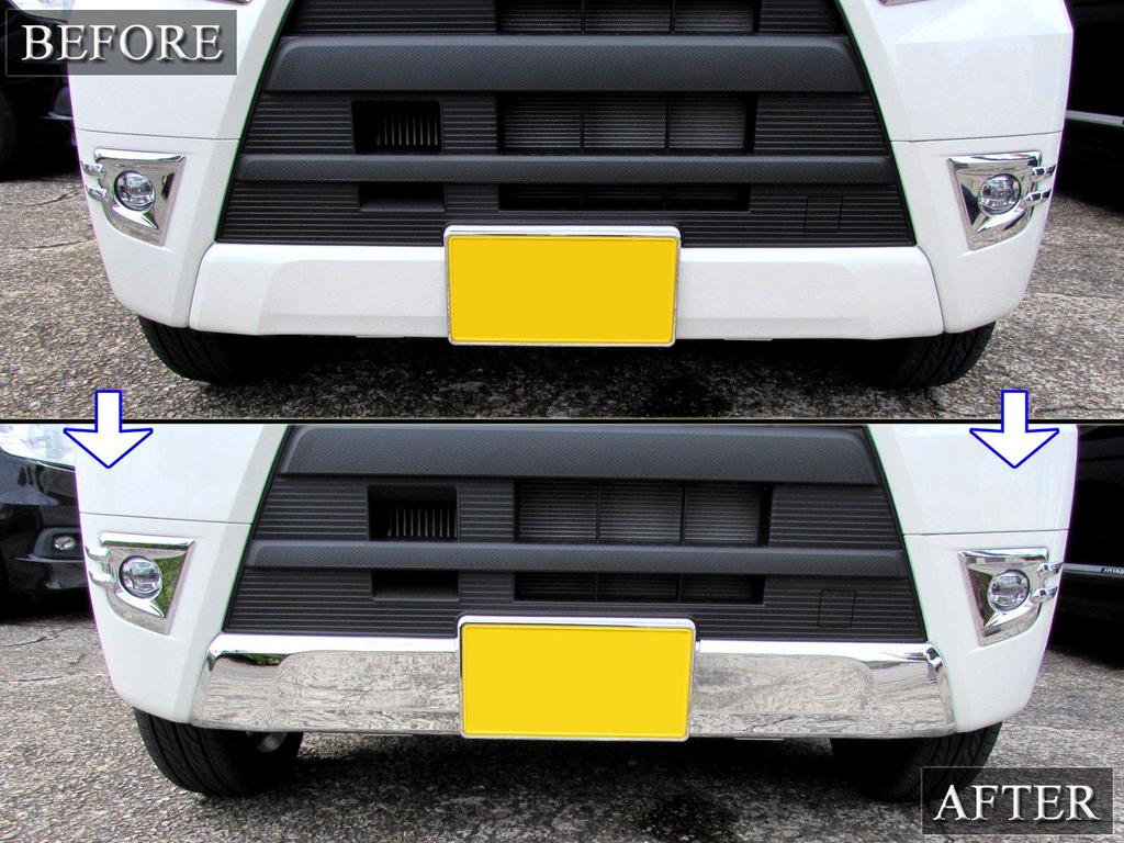 BRIGHTZ Chrome Front License Plate Side Covers for Hijet Deck Van with S321W/S331W (Late Model) [LICENSE-041] (Compatible S, S321, S331, 321, 331)