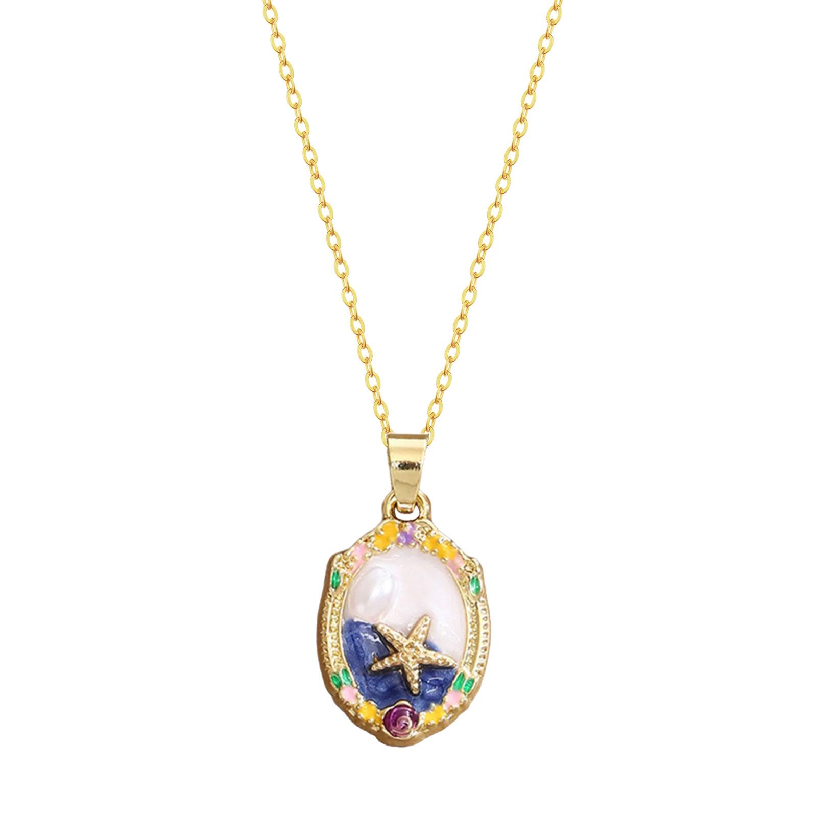 

Nature Encouraged Charm Necklace Themed Designs 10 Colorful Preferences Nonallergenic Metal Mixture Jewelry Gift