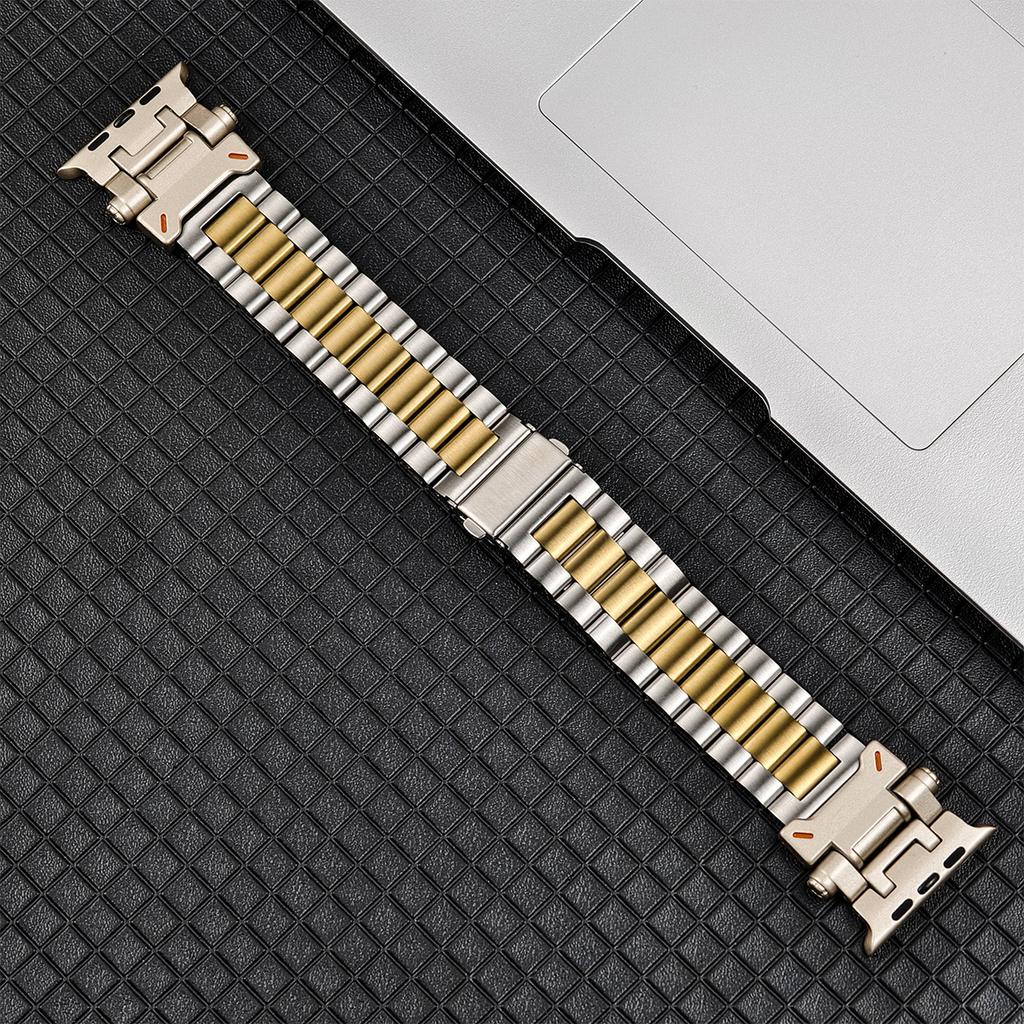 Metal+Stainless Steel Strap For Apple Watch Ultra 3/2/1 49mm Bracelet For Apple Watch Band 11 10 9 8 7 6 5 SE 42/45/46/49mm Band