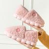 Plush Bag and Cotton Shoes, Indoor Home Use In Autumn and Winter, Plush Thick-soled Warm Wool Drag Couple Cotton Slippers
