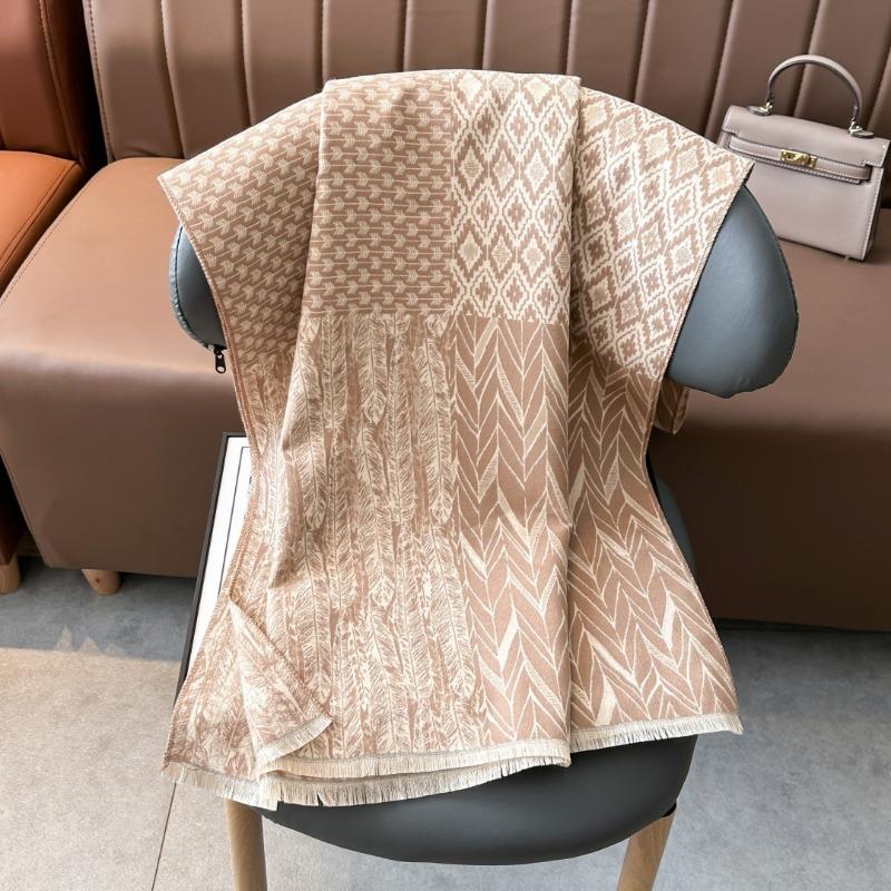 Color matching imitation cashmere shawl scarf high-end fashion order versatile warm scarf women