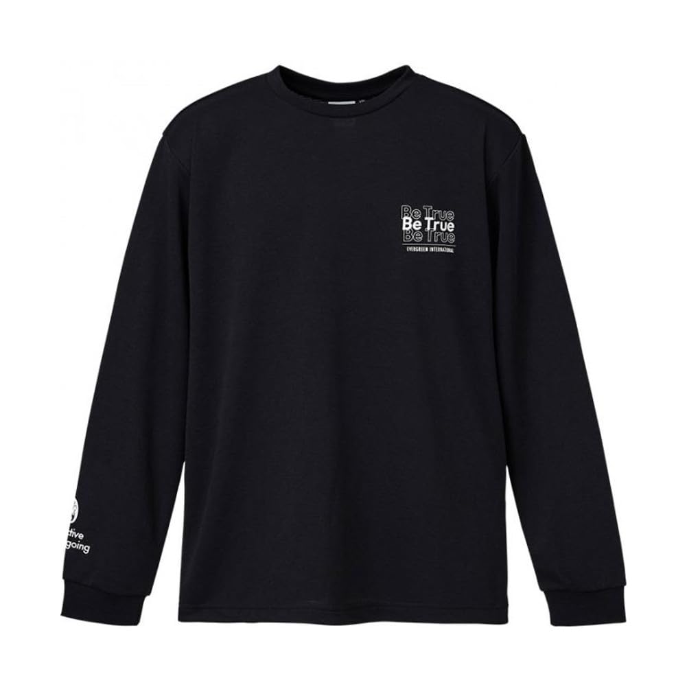Evergreen B-TRUE Dry Mix Long T-Shirt, Type 1, Size L, Black