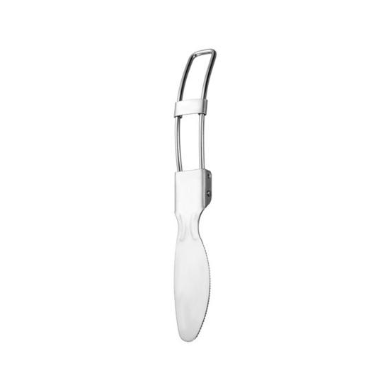 Stainless Steel Folding Spoon Fork Cutter Straw Brush Outdoor Camping Picnic Hiking Collapsible Cutlery Flatware Utensils
