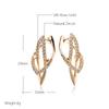 Sparking Micro-Set Natural Zircon Dangle Earrings For Women Fashion  Rose Gold Color Unique Design Daily Fine Jewelry