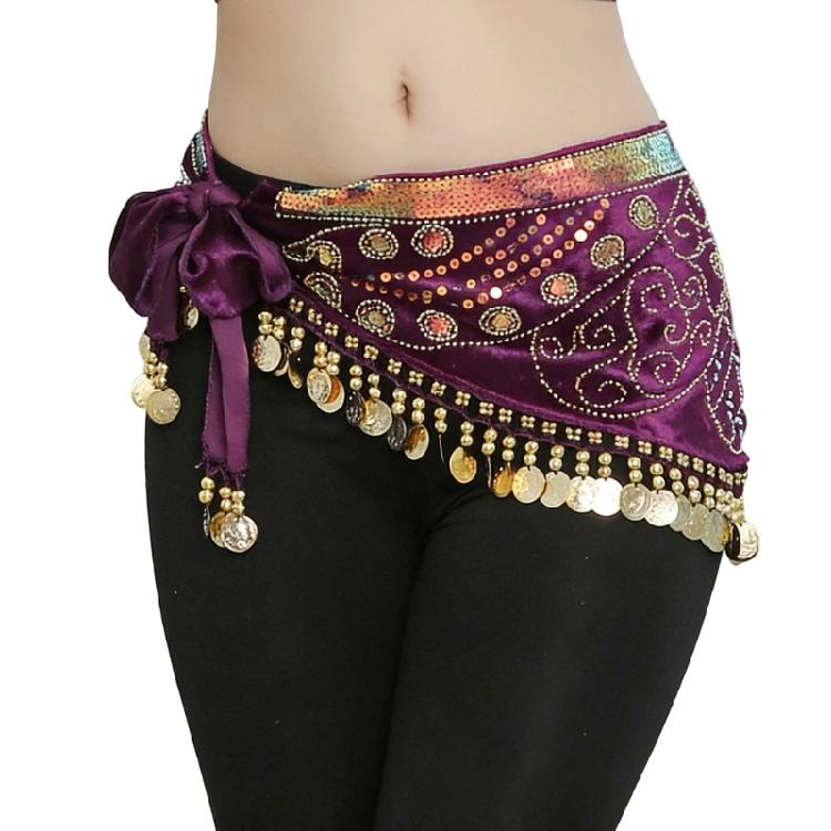 Dynamic Fringe Embroidered Sequins Waist Chain Belly Dancing Wrap Skirt Nonslip Waist Chain for Women and Girls