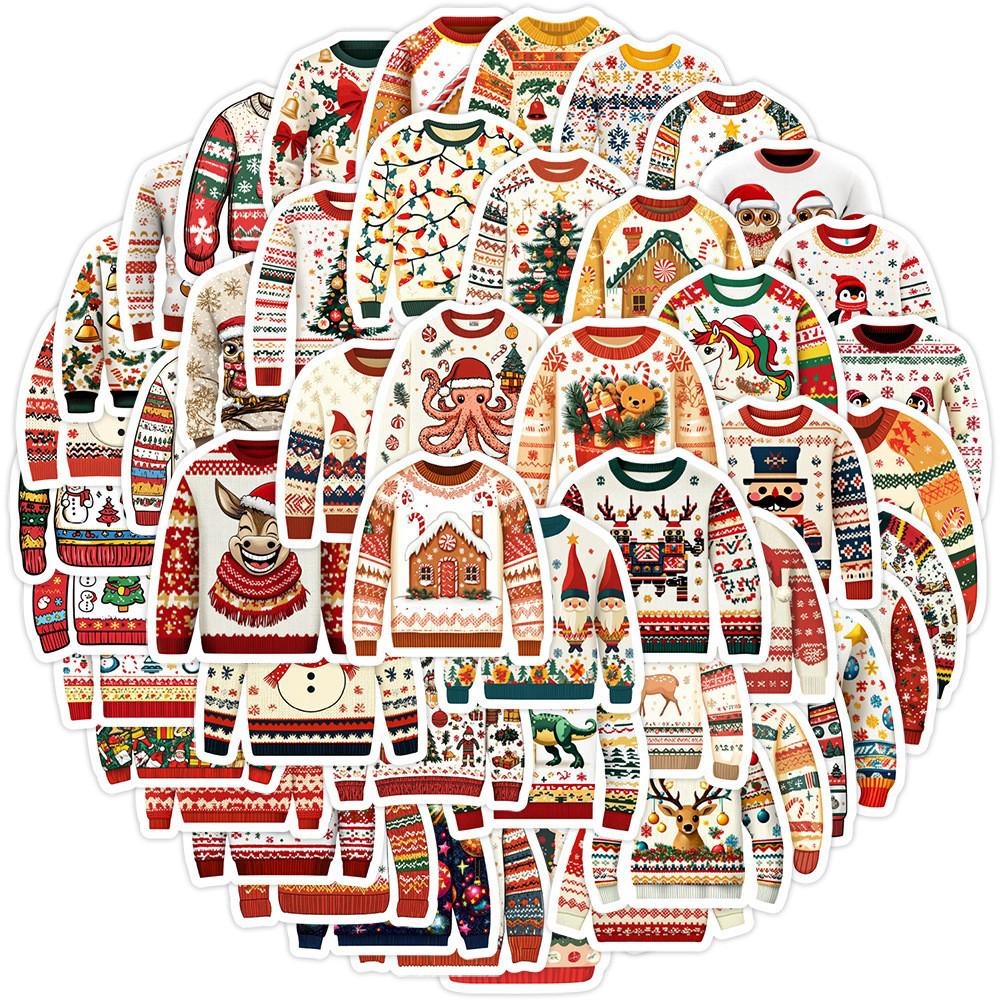 Christmas Graffiti Stickers - 50/100/200 Waterproof Decorative Stickers for Cups & Computers
