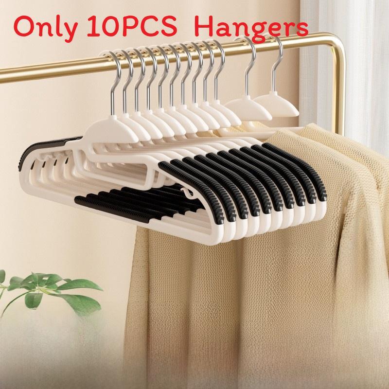 Plastic Dualposition Clothes Hangers With Nonslip Design For Wet And Dry Garments