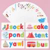 Double-Sided Wooden Word Spelling Game Pattern Cognitive Educational Toys  Children Kids Boys