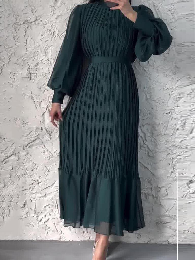 2025 Europäisches und Amerikanisches Lockeres Patchwork Langes Kleid für Frauen