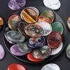 1Pc Healing Crystals Ornaments Decorative Recesses Thumb Relief Stone Oval Yoga Stone Energy Gemstone Home Decor Small Furnishings Jewelry 35x45mm