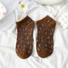 New Curly Lace Cotton Cute Fresh Retro Small Floral Prairie Chic Lovely Princess Short Ankle Socks Mori Girl Style