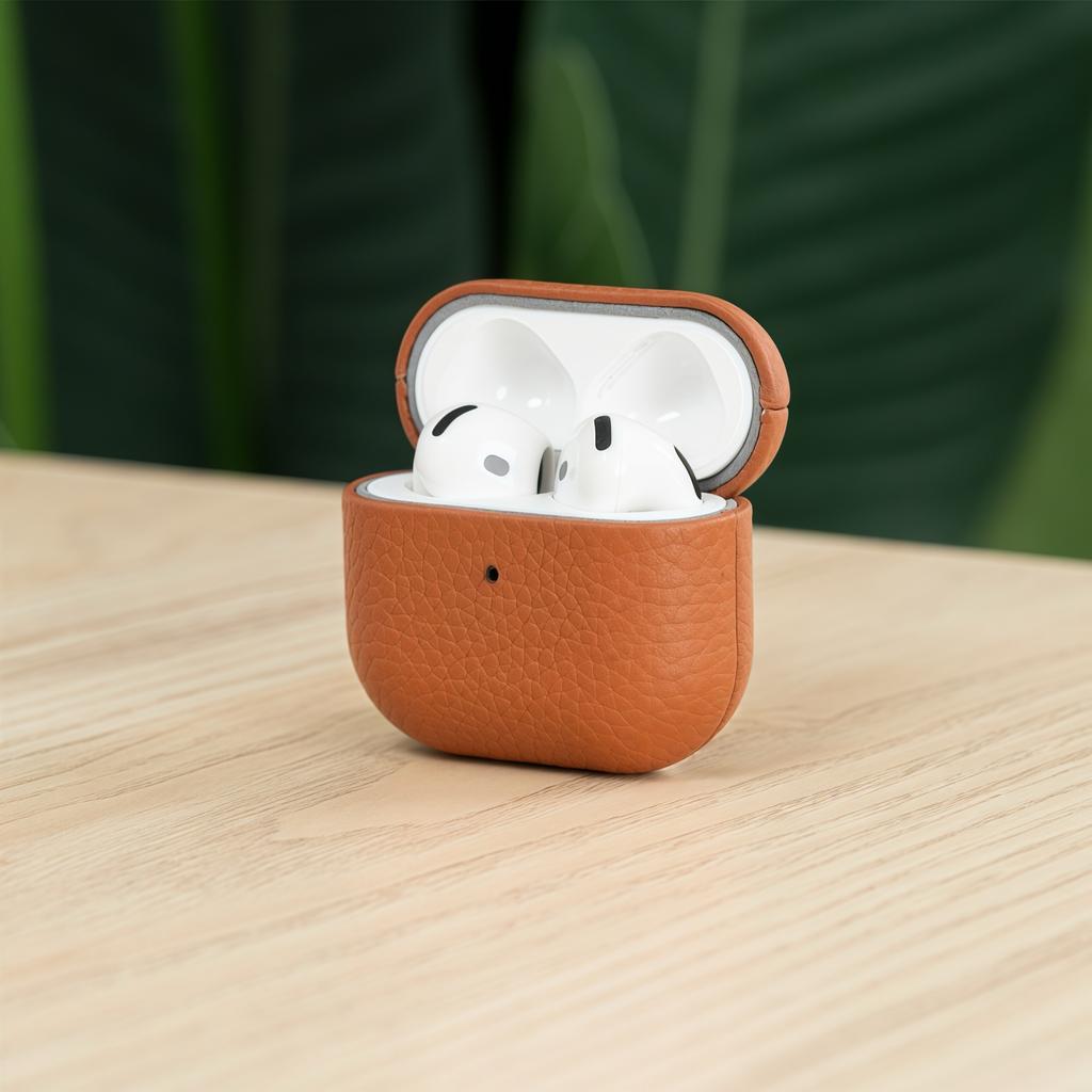 Kožené pouzdro pro AirPods 4 Business Pouzdra na sluchátka pro Apple AirPods 4 4. generace 2024 Kryt Skořepina pro sluchátka Mag