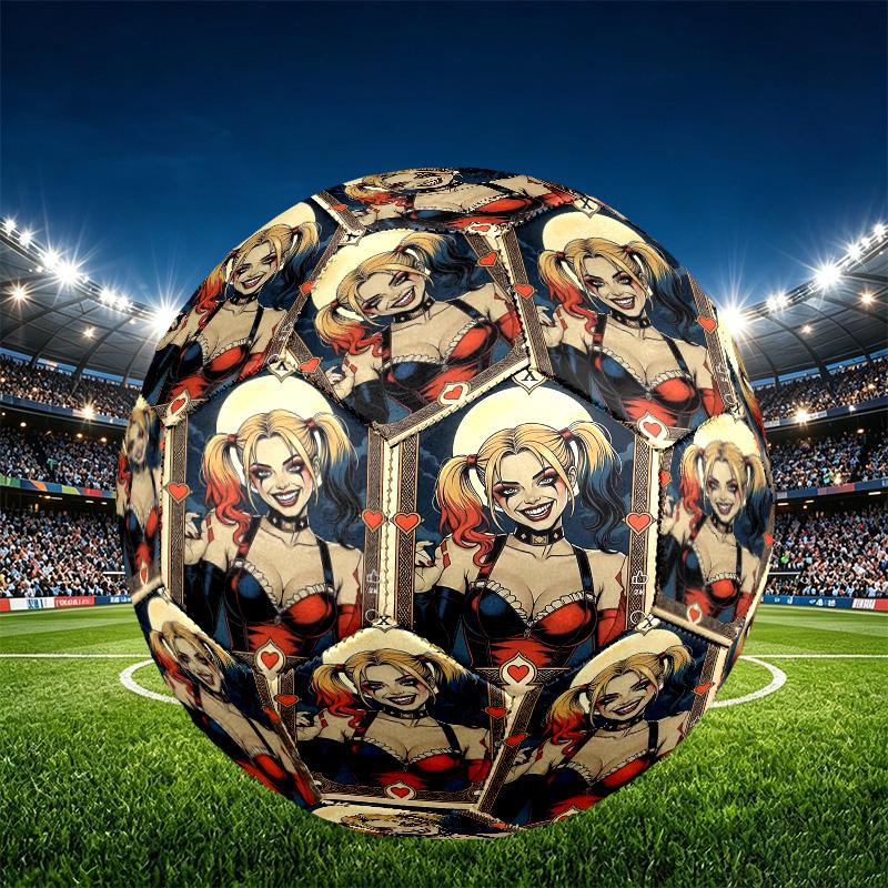 Superhero Print Size 5 Soccer Ball, PU Wear Resistant Football for Match Training and Daily Practice, Birthday Gift for Soccer Fans