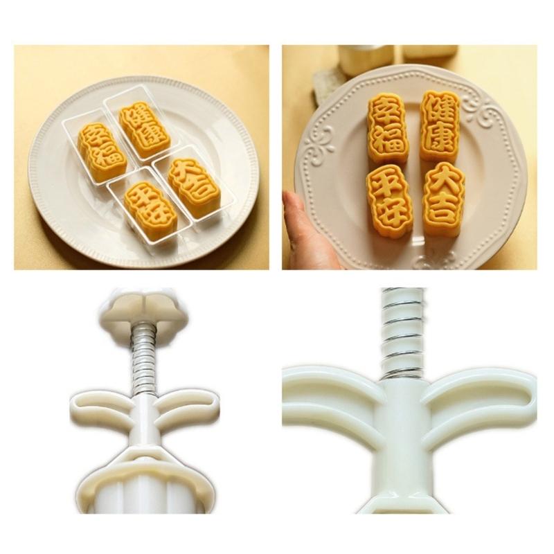 Chinese Character Mooncake Press Mold Cookie Stamps Chinese MidAutumn Moon Cake Makers Decoration Tool for DIY Cookie