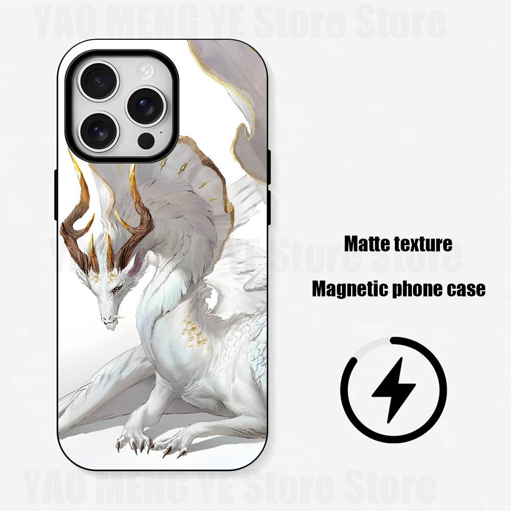 

Mythical Creature Frosted Soft For Phone Case For Iphone 11,12,13,14,15,16,17 Pro Max XS Wireless Charge Magnetic Cover iPhone14Plus