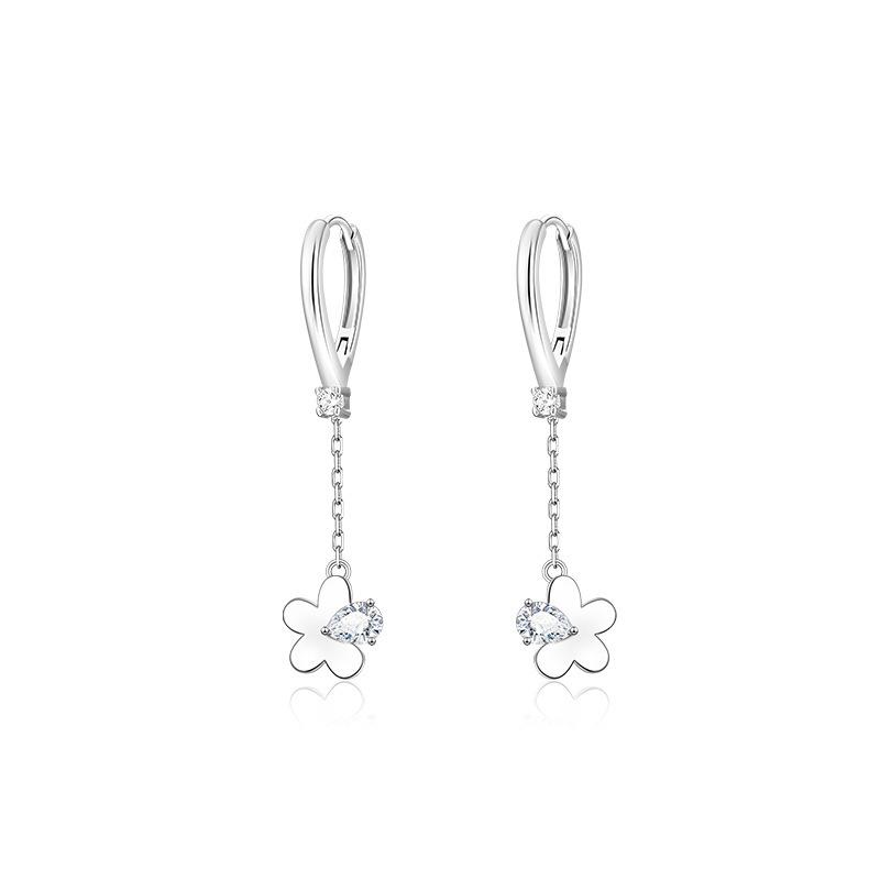 2022 New 925 Sterling Silver Flower Stud Earrings: Niche Design for Women, Light Luxury Summer Accessory