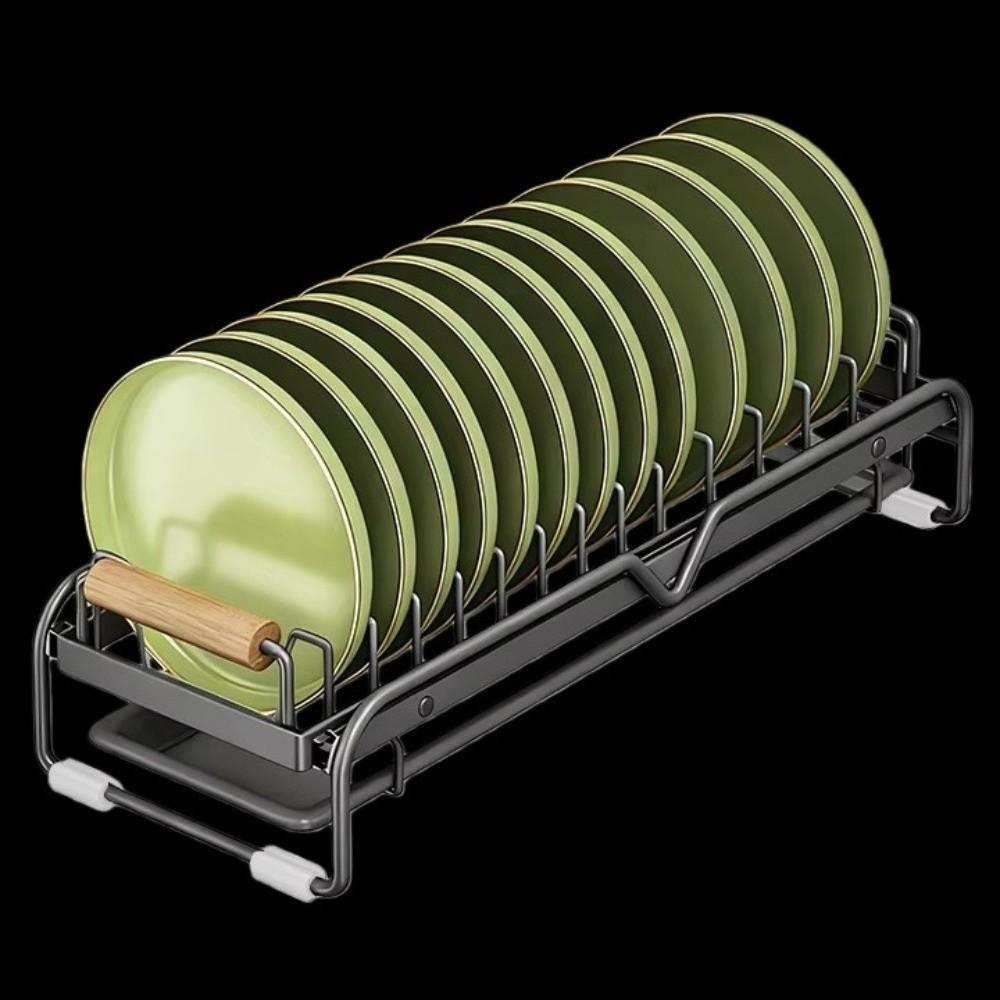 Metal Under Sink Rack Single Tier Dish Drainer Storage Pull Out Drawer  Household Organization