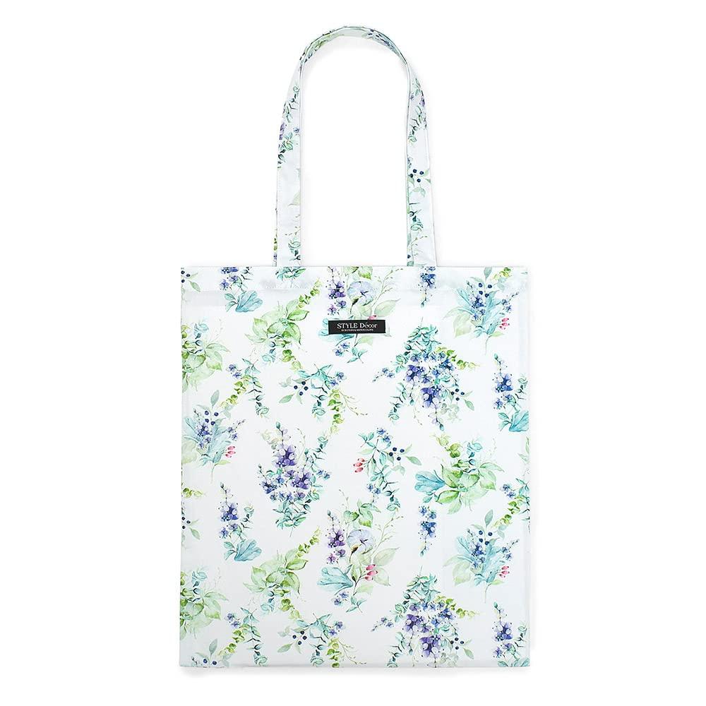 

СТИЛЬ Сумка-шоппер Декор для большого Эко А3 Ботанический букет с карманным платком Женщины, Вместимость, Внутренний карман, Сумка, 100% Хлопок, Размер, Дизайн,
