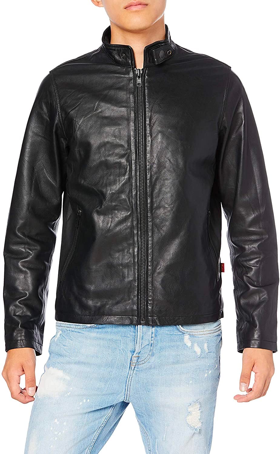 

Leather Lamb Single Rider L [Indian] Jacket, Leather, Jacket, Black, чорний