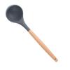 11-Piece Wooden Handle Silicone Kitchenware Set - Includes 9 Kitchen Tools, Spatula, and Spoon.