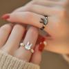 Shopkeeper's Recommendation Original design rabbit mother-of-pearl freshwater pearl rabbit ring joint tail ring for Japanese and Korean women