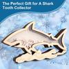 Starfishs Shape Seashells Display Box with Clear Acrylic Front Wood Seashells Holders for Shark Teeth Small Shadows Box