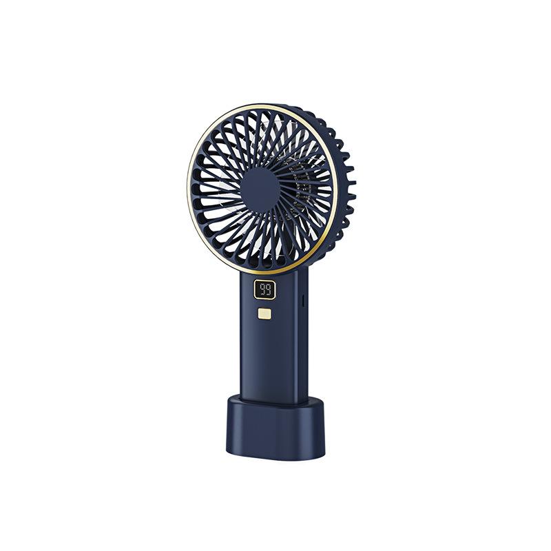 USB Mini Fan Şarj Edilebilir Taşınabilir El Fanı Dijital Ekran Tembel Geçici Seyahat Alışveriş Soğutma Ev Araba Hava Soğutucu