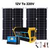 Solární generátor s 2x300W solárním panelem Solární systém Domácí Kompletní sada 6000W Měnič napětí 30A Regulátor Solární nabíjení Kempování