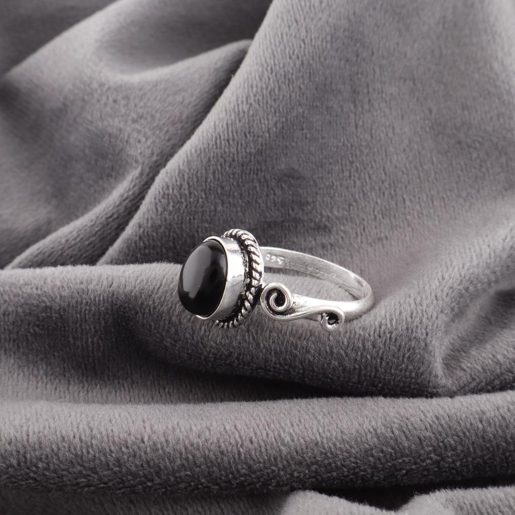 Black Tourmaline Ring Gemstone Jewelry, 925 Solid Sterling Silver Ring, Handmade Amazing Ring Jewelry
