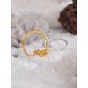 1PC Edelstahl Liebesring Weibliche Persönlichkeit Hip Hop Handpolierter Herz offener Ring