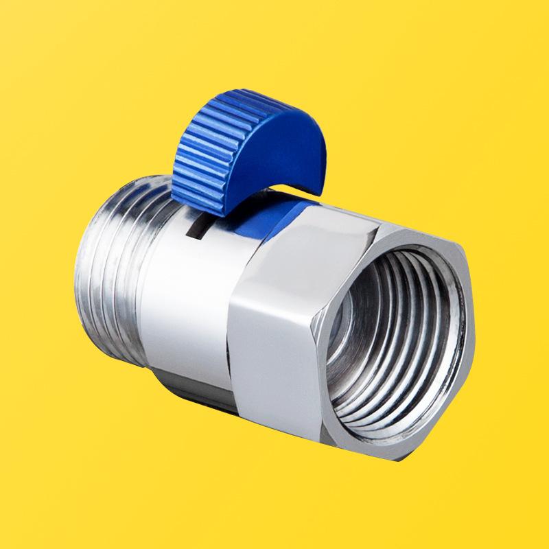 Brass Shower Flow Control Valve Female Male G1/2 Shower Head Shut Off Valve Quick-opening Diverter Valve Brass Gold Chrome