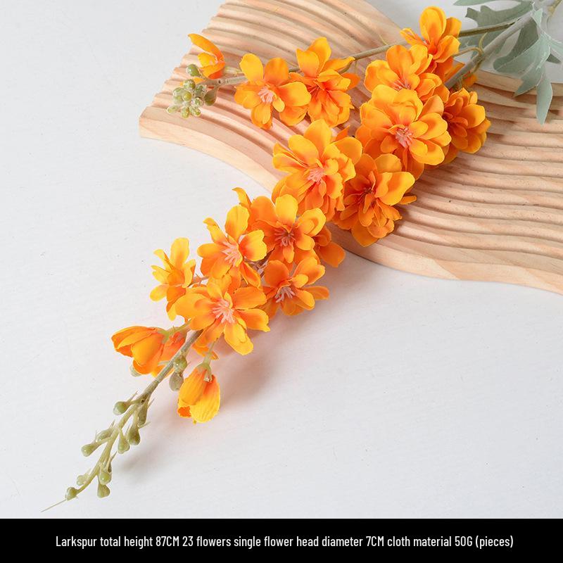Orange-Themed Wedding Aisle Simulation Flower Arrangement - Artificial Home Decor Row Flowers
