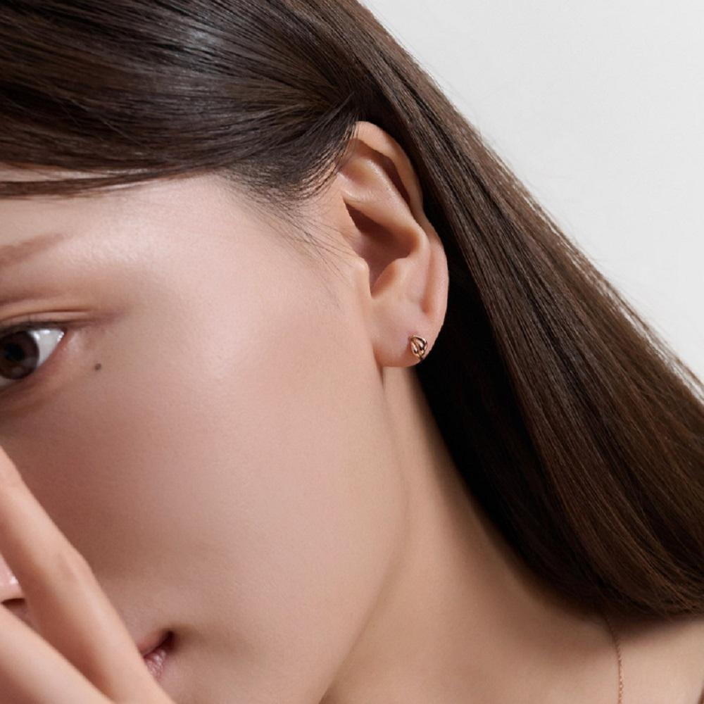 London Knot Line 10K Pink Earrings