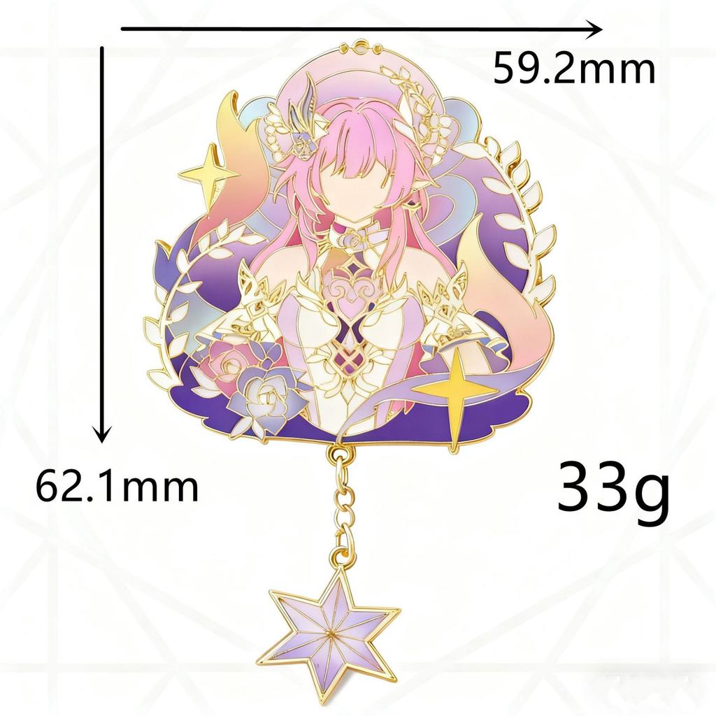 Honkai: Star Rail Anime Pins Cyrene Phainon Enamel Brooch Metal Badge Genshin Impact Flins Columbina Badges Cosplay Accessories