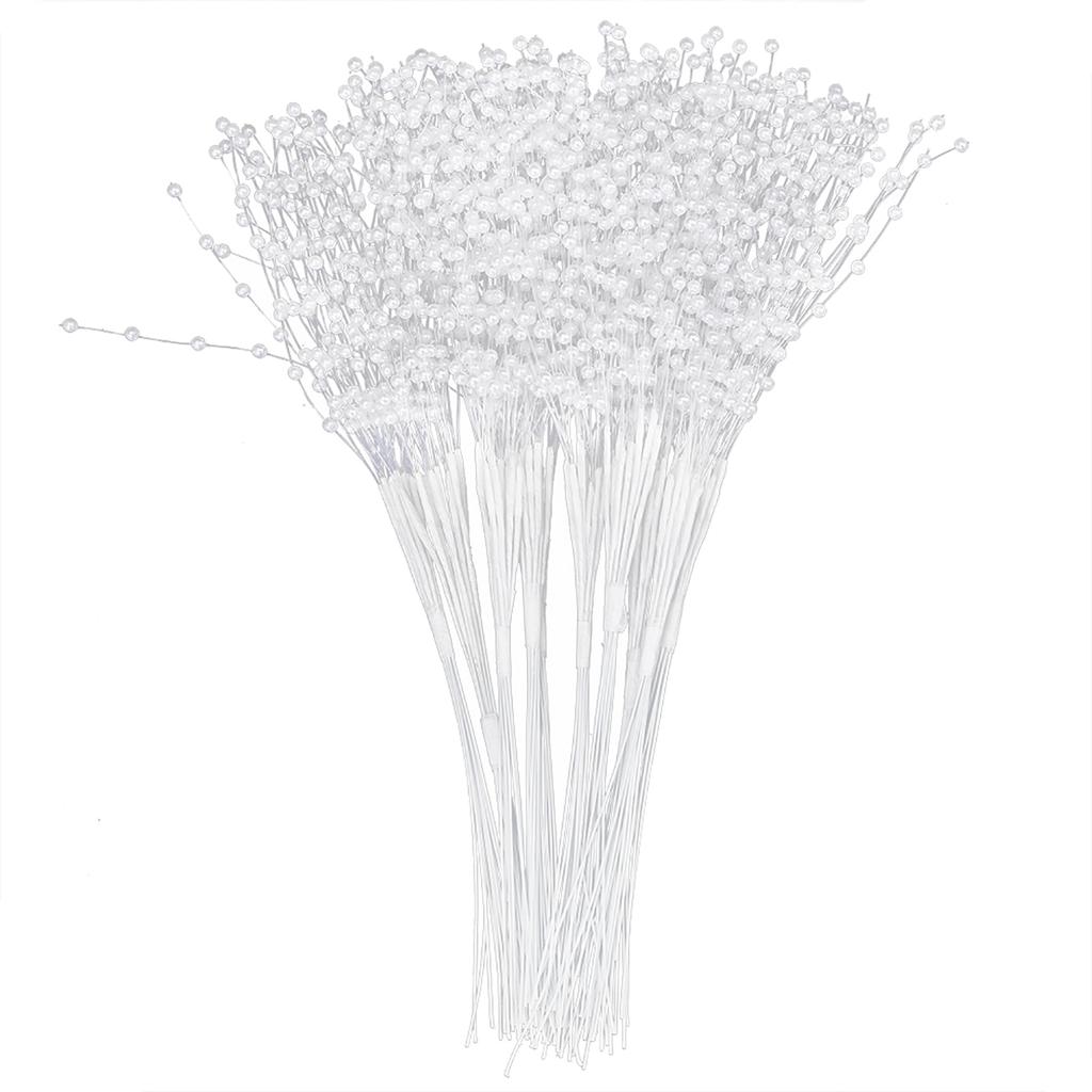 100Pcs Pearls Sticks Wearable ABS DIY Decoration Accessories for Wedding Party
