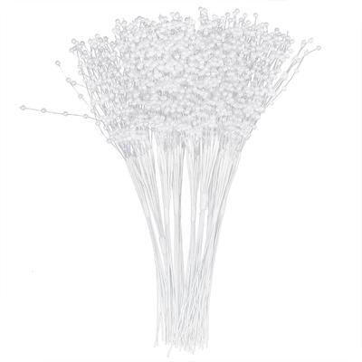 100Pcs Pearls Sticks Wearable ABS DIY Decoration Accessories for Wedding PartyWhite