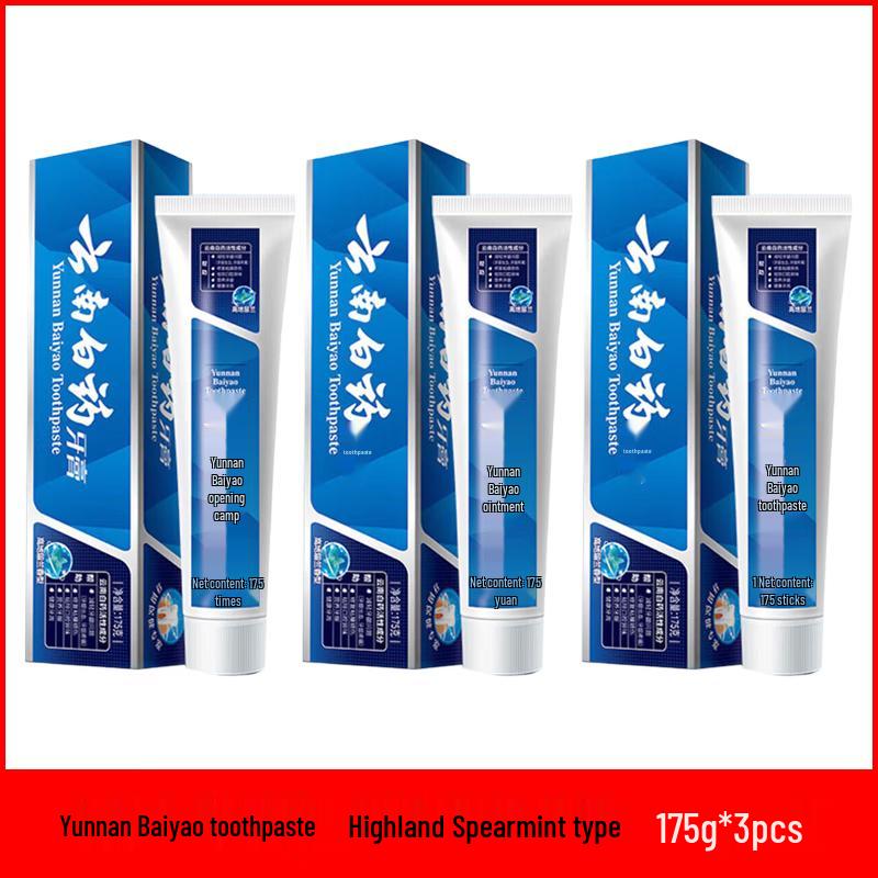 

Yunnan Baiyao Gentle Gum Care Toothpaste - Spearmint (3-Pack)