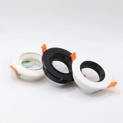 Round Led Recessed Lighting Trims Spotlight Downlight Holder for GU5.3/MR16/GU10 Bulbs Light Fixture Frame with MR16 Socket