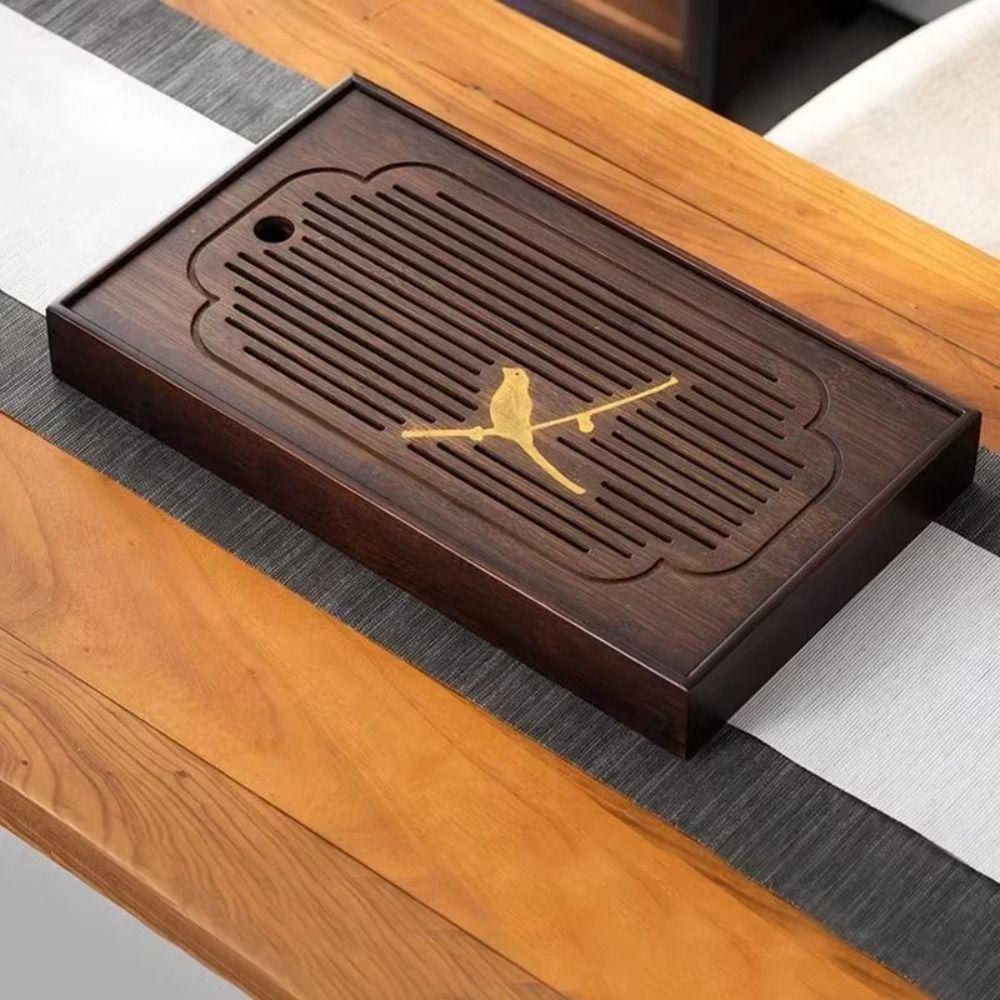 Natural Bamboo Tea Drainage Board Simple Bamboo Tea Tray Chinese Tea Tray Tea Enthusiast