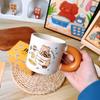 Cute Cartoon Sesame Cat Hakimi Underglaze Colored Ceramic Cup Mug Breakfast Cup Coffee Cup Gift