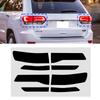 8 Stück Rücklicht-Tönungsfolie Vinyl-Aufkleber für Jeep Grand Cherokee 2014- Autozubehör Lichtabdeckung