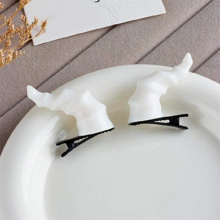 Barrettes Mini Dragon Horn for Girl Halloween Theme Parties Devil Hair Clip