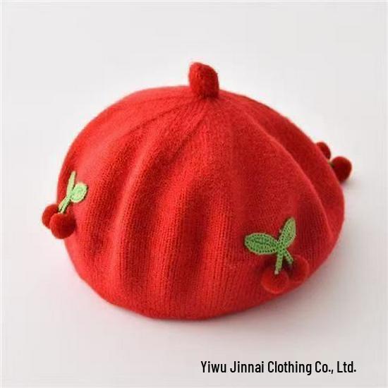 

Стильный вязаный берет для девочки на осень и зиму, шапка-тыква 3-48 Months