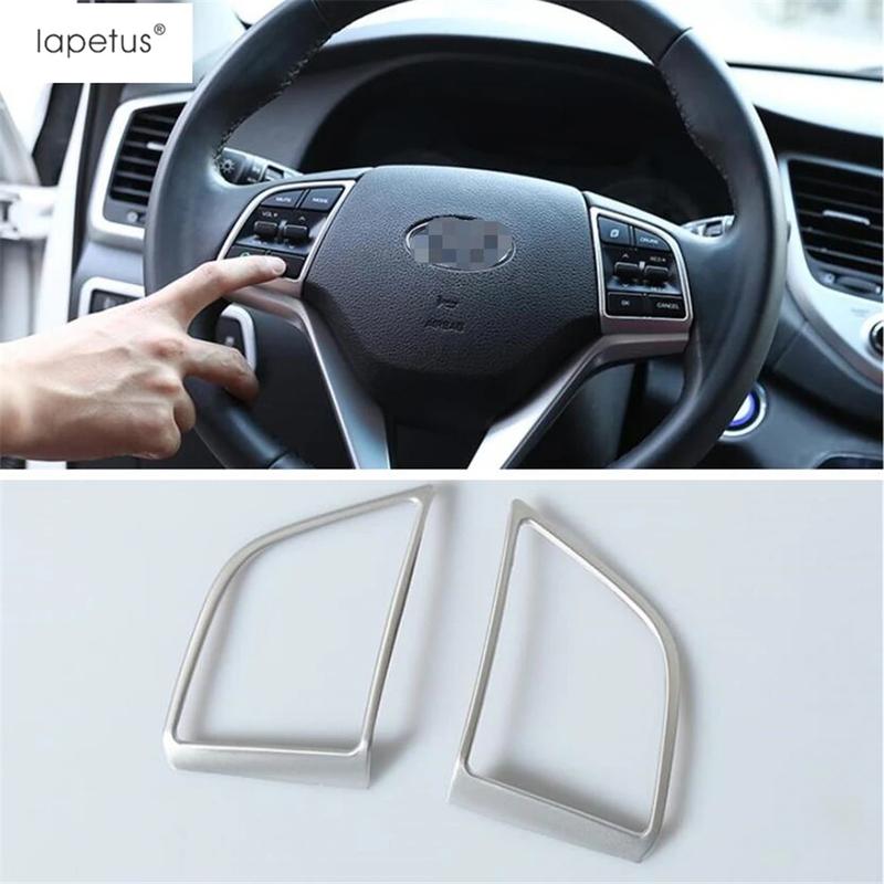 ABS Steering Wheel Botton Frame Decoration Cover Trim For Hyundai Tucson 2016 -  Matte / Carbon Fiber Interior Accessories