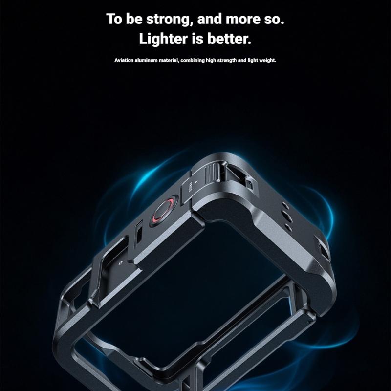 Aluminum Quick Release Cage For Action 6 Action Camera Mount With Cold Shoe Full Protective Frame Case Accessories