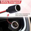 BFXM 18 AWG Female Cigarette Lighter Socket, 1FT 12/24V Outlet Socket | Car Charger Power Cigarettes Lighters with Bare Wire Open End Cable, Auto