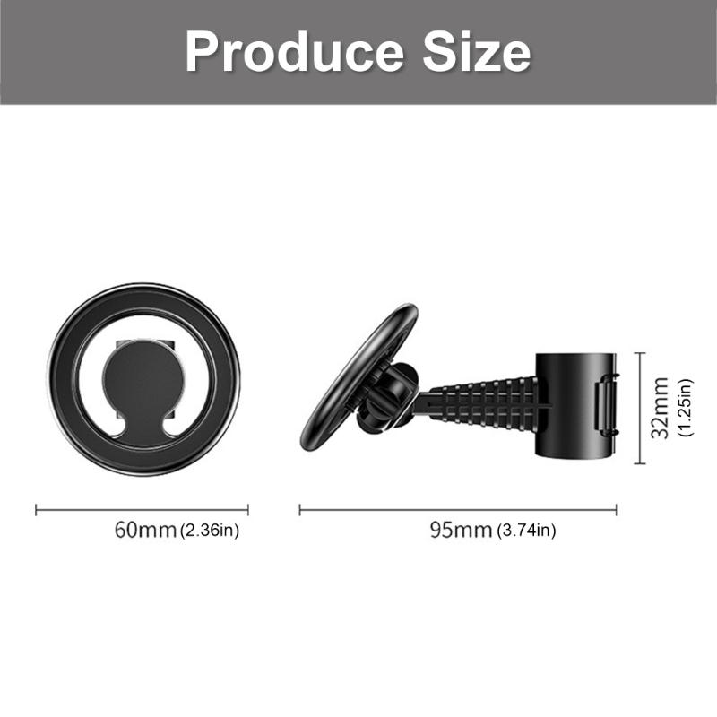 Rotating Magnetic Car Phone Holder Rack for Back Seat Universal Headrest Mount Zinc Alloy Construction Easy Installation
