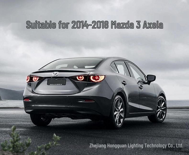 LED Taillight Assembly for 2014-2019 Mazda 3 Axela - Flowing Welcome Light Modification